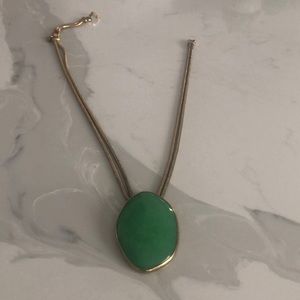 Steel & Dot Green Pendent Necklace
